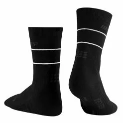 Men's CEP Reflective Mid Cut Compression Socks WP5C5Z -Accessories Store Online Reflective Mid Cut Socks black WP4C5Z WP5C5Z back 2 night