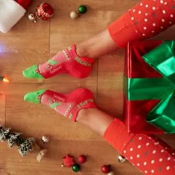 Holiday Feetures Elite Light Cushion Sock Run Rudolph FEET-E5041 -Accessories Store Online runrudolph 2